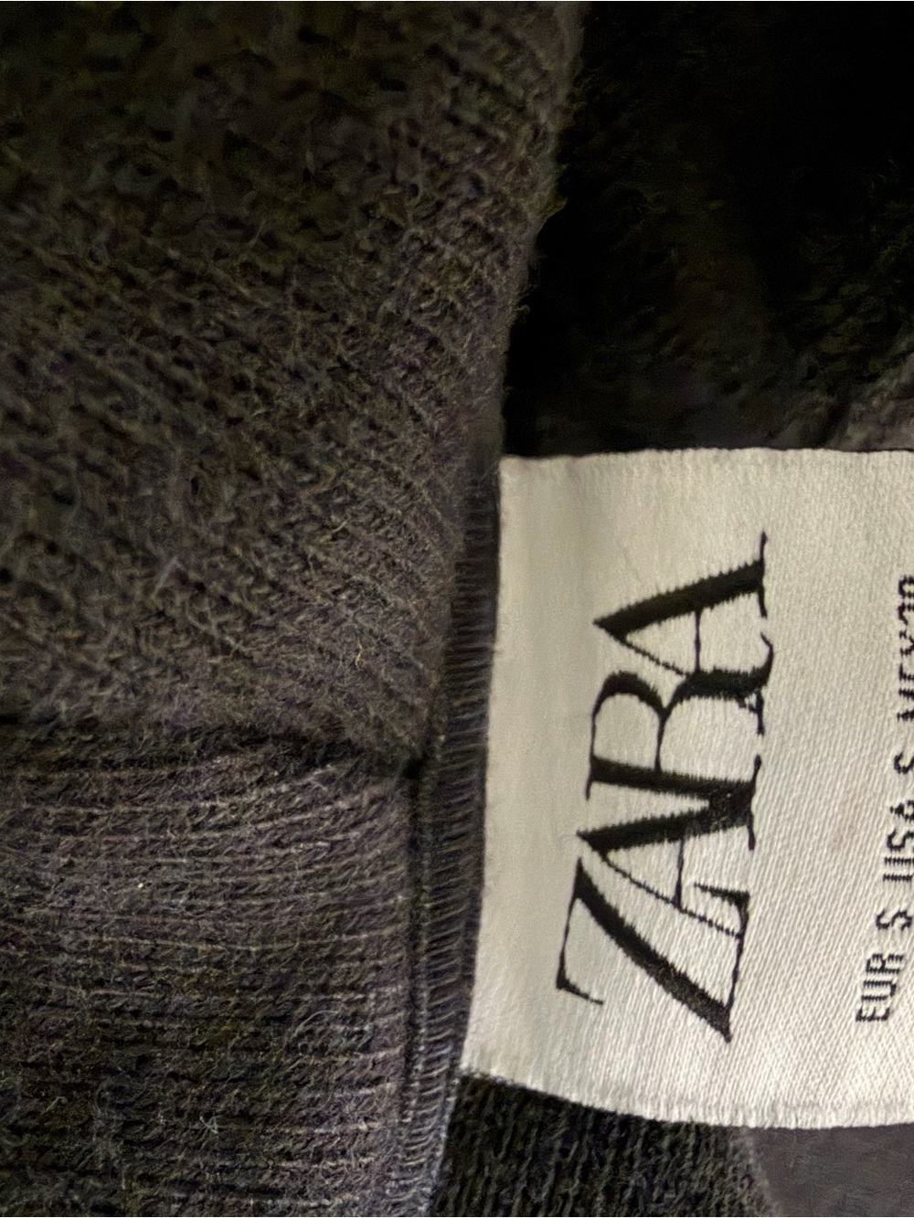 Zara Heavyweight Black Funnel Neck Hoodie Sweatshirt Size Small - Picture 6 of 7